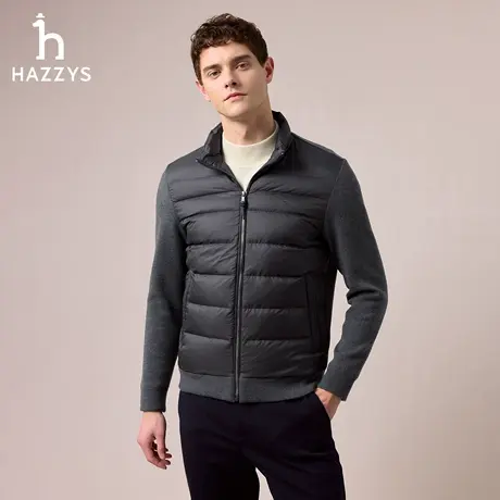【商场同款】HAZZYS哈吉斯2025秋季新品男休闲轻薄羽绒服外套上衣图片