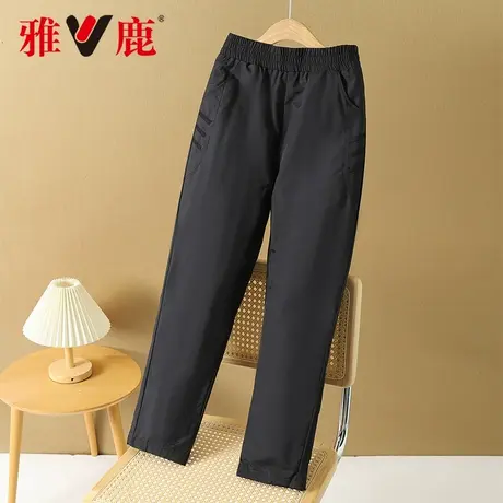 雅鹿加厚保暖宽松百搭休闲新冬季高腰长直筒羽绒裤女款白鸭绒时尚图片