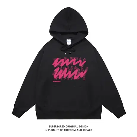 春秋季连帽卫衣男原创字母印花秋冬潮牌套头情侣宽松休闲上衣帽衫商品大图