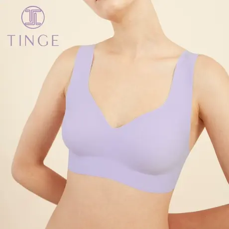 tinge一片式无痕内衣女夏季薄款小胸聚拢无钢圈文胸运动美背抹胸商品大图