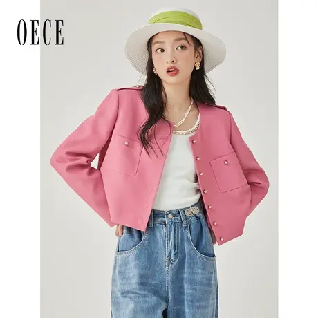 Oece气质短款小外套秋季新款女装高级感超好看女士小西装春秋商品大图