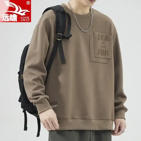 卫衣男装百搭休闲长袖T恤春秋季2023新款男士圆领运动打底衫上衣商品大图