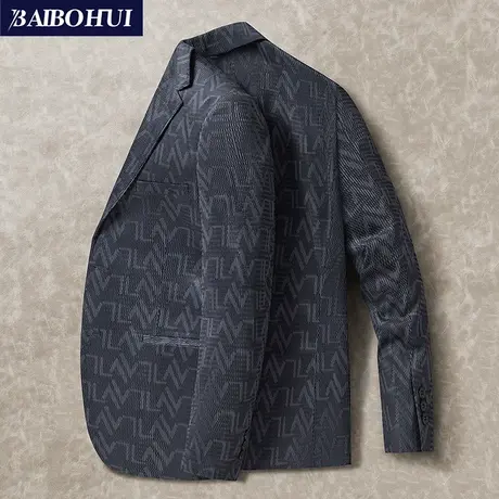灯芯绒休闲西装外套男士秋冬季修身帅气中年单件休闲小西服上衣潮商品大图