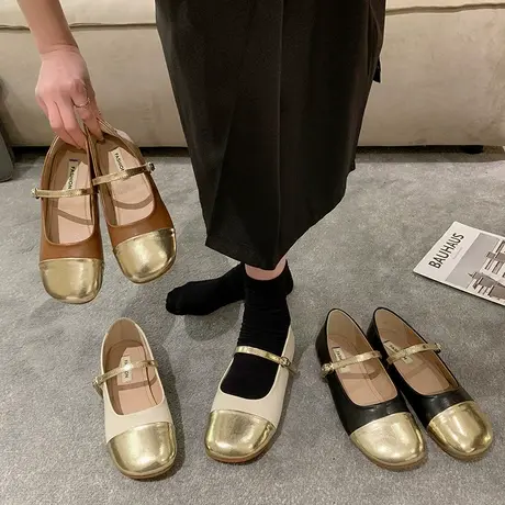 玛丽珍女鞋2024新款夏季平底晚晚风温柔鞋仙女配裙子浅口法式单鞋商品大图