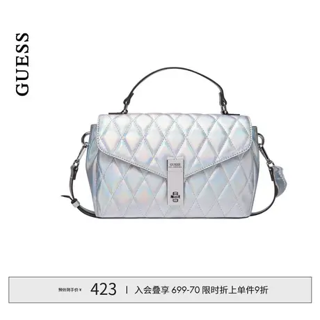 GUESS24年新款春女士镭射炫彩时尚菱格亮彩单肩手提包-VY915621商品大图