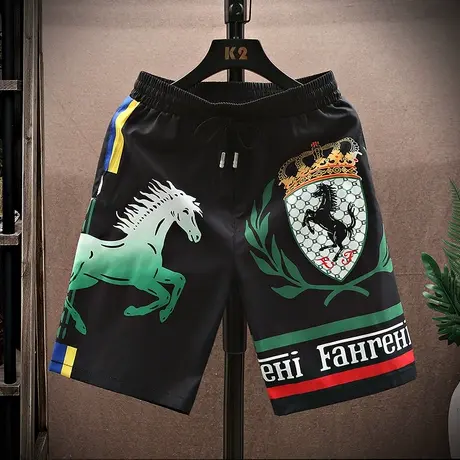 【80-200斤】男士休闲短裤加肥加大码五分裤潮流运动2023夏季新款商品大图