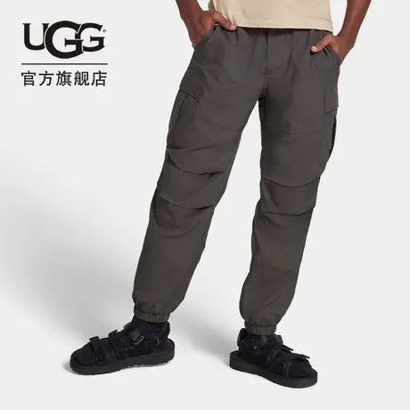 UGG夏季新款男士舒适纯色时尚弹力腰带休闲长裤工装裤 1152966商品大图