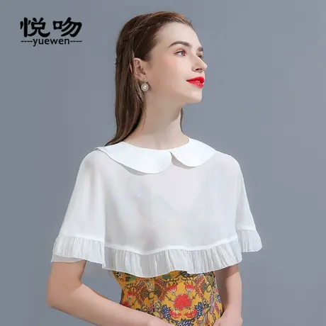 雪纺斗篷披肩夏季配裙子外搭短款2023新款小披肩薄款百搭防晒罩衫图片