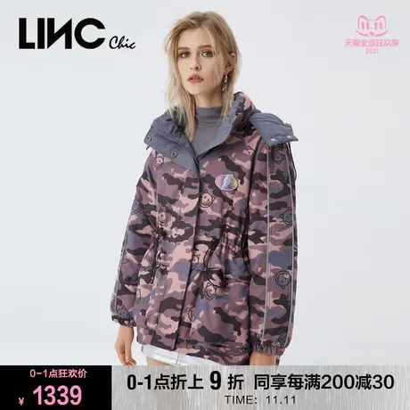 LINC金羽杰羽绒服女2023冬新款反季轻薄短款派克服女款面包服断码商品大图