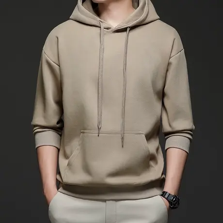 2023春秋季韩版运动卫衣男士潮流外搭衣服套头连帽长袖上衣外套商品大图