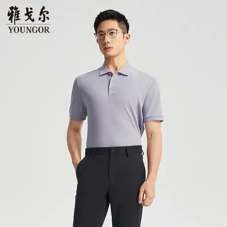 【商场同款】雅戈尔男士短袖POLO夏季新款官方商务休闲短袖T恤男商品大图