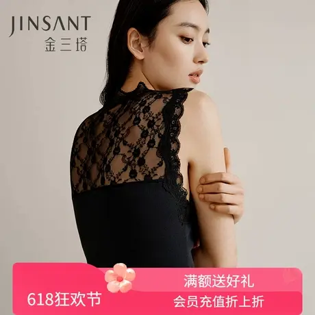 免穿文胸】桑蚕丝罗纹bra-in打底背心女带胸垫舒适内搭打底金三塔商品大图