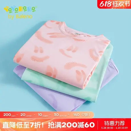 班尼路童装YBB系列儿童短袖t恤中大童夏季洋气满印衣服女童防晒衣商品大图