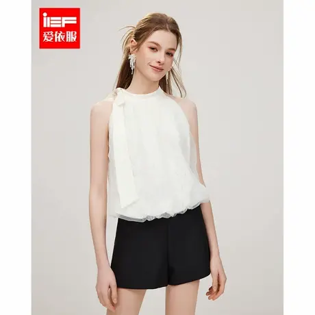 IEF/爱依服2025夏季新款法式名媛淑女气质纯欲风通勤百搭无袖上衣图片