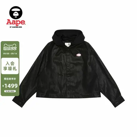 Aape旗舰店女装秋冬迷彩猿人徽章可拆卸帽翻领长袖衬衫8552XXP商品大图