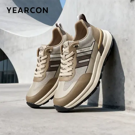 意尔康男鞋2026春季新款低帮运动休闲软底单鞋英伦复古慢跑鞋男士商品大图