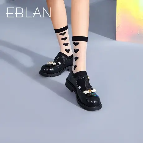EBLAN伊伴女鞋春季新款玛丽珍鞋日系甜美JK鞋学院鞋浅口单鞋商品大图