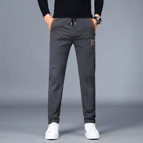 男装长裤薄款修身宽松直筒大码男裤休闲裤百搭潮牌运动裤子中青年商品大图