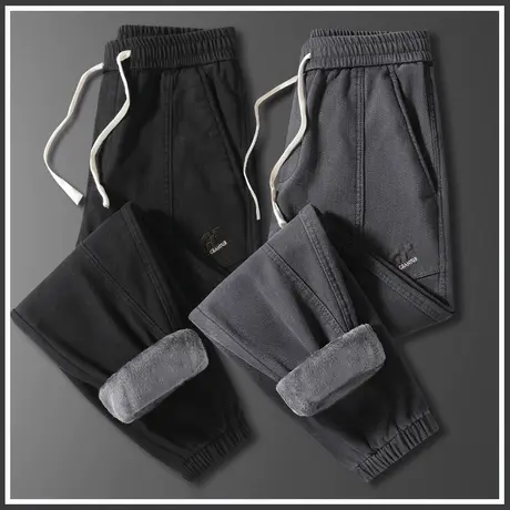 防风抗寒保温保暖工装休闲裤冬裤男款加绒裤加厚男裤子男士秋冬季图片