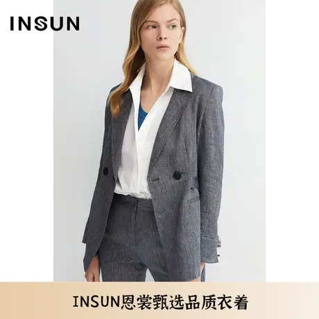 INSUN恩裳春季装亲肤肌理感百搭西装外套图片