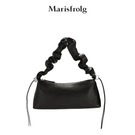 【经典搭配系列】玛丝菲尔春季新款黑色手提饺子包女士手提包商品大图