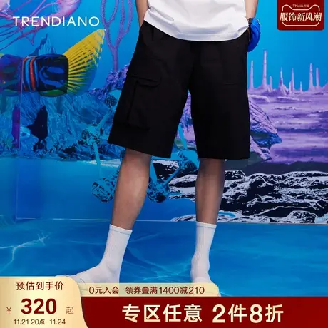 TRENDIANO夏季官方潮牌男装新款帅气潮流工装裤短裤休闲裤百搭商品大图