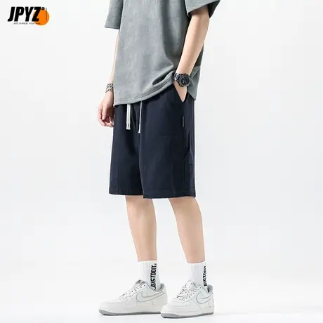 裤子男士夏季潮牌2023新款直筒运动卫裤纯棉百搭宽松五分休闲短裤商品大图