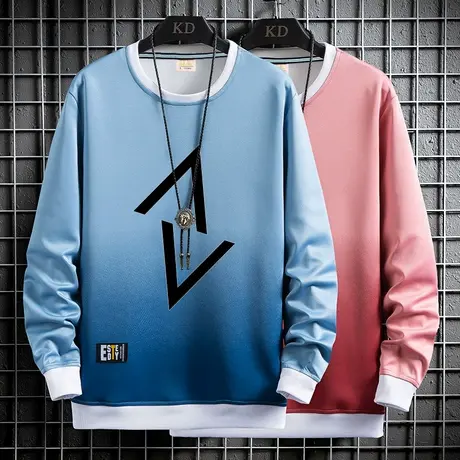 t恤长袖男士卫衣春秋款潮流潮牌打底衫男学生宽松帅气百搭上衣服商品大图