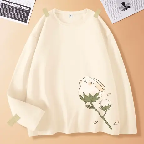 秋冬长袖t恤女2023新款女装早秋纯棉上衣学生内搭打底衫冬季女款图片