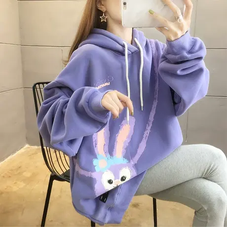 卫衣女秋冬韩版宽松bf慵懒风加绒加厚可爱软妹百搭学生ins外套潮商品大图