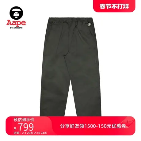 Aape旗舰店男装春秋猿人迷彩徽章字母刺绣宽松休闲长裤A664XXM商品大图