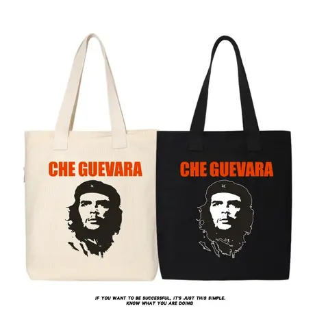 秀洛单肩包帆布书包文艺摇滚古巴红色革命英雄切格瓦拉头像帆布袋商品大图