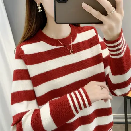 毛衣2022年新款爆洋气时尚时髦圆领秋冬季打底衫女秋冬2022早秋款图片