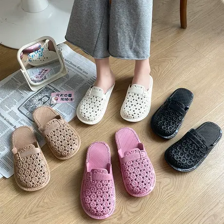 拖鞋女夏外穿洞洞鞋2023新款镂空包头沙滩鞋凉拖鞋ins潮防滑懒人商品大图