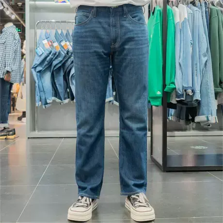 Lee22春夏743中腰舒适直角蓝色男士牛仔裤LMB1007436UX00FA00445图片