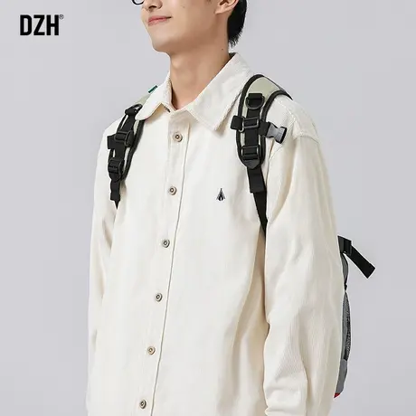 青少年日系灯芯绒衬衫男长袖高级感秋季休闲衬衣2023新款开衫外套商品大图