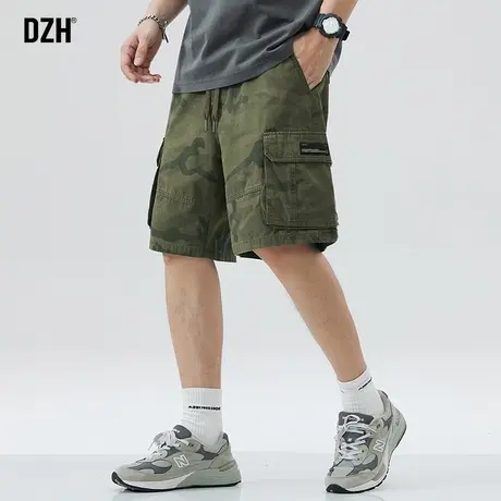 男士工装迷彩短裤男休闲宽松美式中裤五分裤2023年新款夏季运动裤商品大图