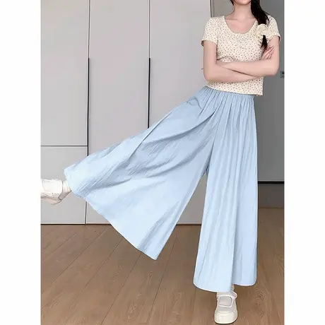 KWV真维斯裤裙宽松阔腿裙裤女裤子2025新款夏薄款垂感高级感女裤商品大图