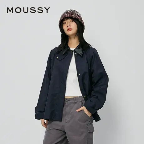 MOUSSY 夏季新品英伦风老友记情侣款夹克外套女028HAA30-2341图片