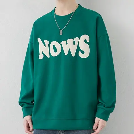 潮牌卫衣男春秋季休闲宽松圆领长袖t恤外套青少年潮流帅气上衣服商品大图