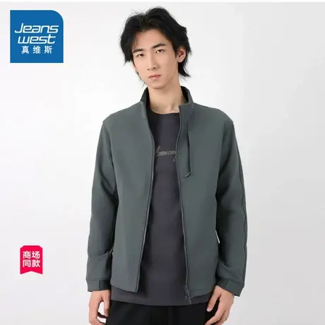 【商场同款】真维斯男装2025秋季新加绒保暖舒适立领男装外套商品大图
