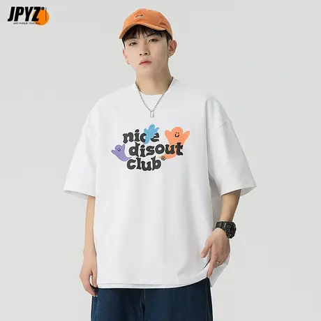 夏季透气t恤男短袖韩版时尚涂鸦印花半袖青少年帅气打底上衣服潮商品大图