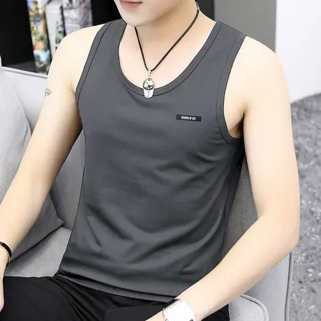 莫代尔背心男夏季跨栏冰丝速干凉感健身运动坎肩潮流无袖t恤吊带商品大图