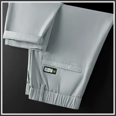 夏季薄款九分休闲裤男士冰丝高端西装高级感中年爸爸装西裤男裤子商品大图