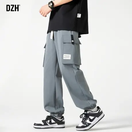 男士美式工装裤男裤子春秋款伞兵裤机能裤男裤休闲裤束脚裤冲锋裤商品大图