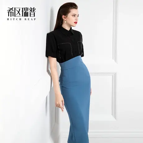 希区瑞普高端气质半身裙中长款女高腰2023夏季新款名媛修身包臀裙图片