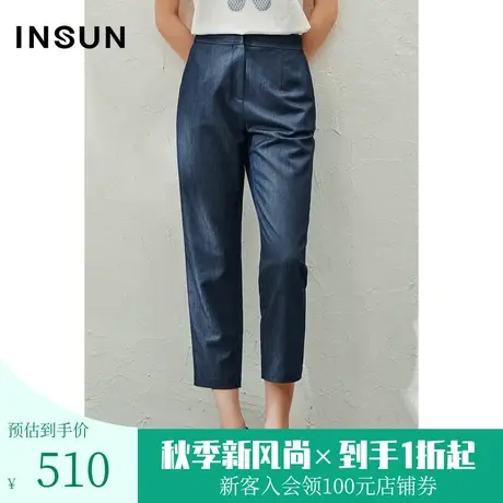 恩裳2023年夏款新款定制特殊天丝牛仔立体剪裁商务休闲裤图片