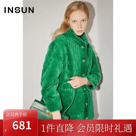 恩裳COVER冬季2022羊剪绒保暖亲肤舒适宽松百搭型休闲短外套商品大图