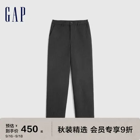 Gap男装秋季2023新款商务仿毛廓形锥型裤长裤773230通勤休闲裤图片