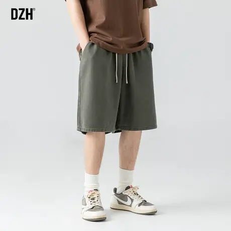 男生牛仔短裤男夏季美式潮牌复古五分裤宽松裤子2023年新款半截裤商品大图